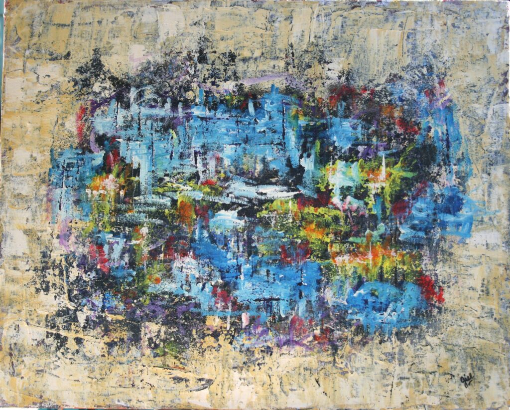 228-REFLETS-SUR-LA-MER-2008-MIXTE-SUR-TOILE-100-x-80-2008
