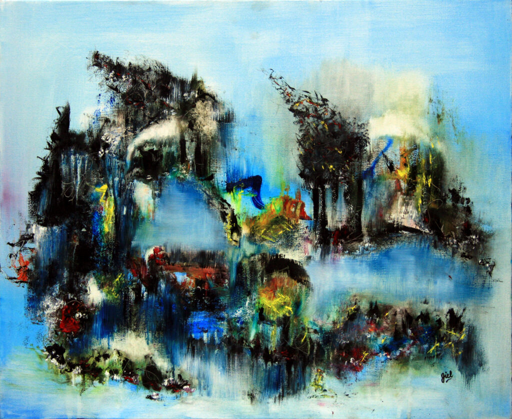 MIGRATEURS-SUR-LE-LAC-2009-HUILE-SUR-TOILE-60-x-73
