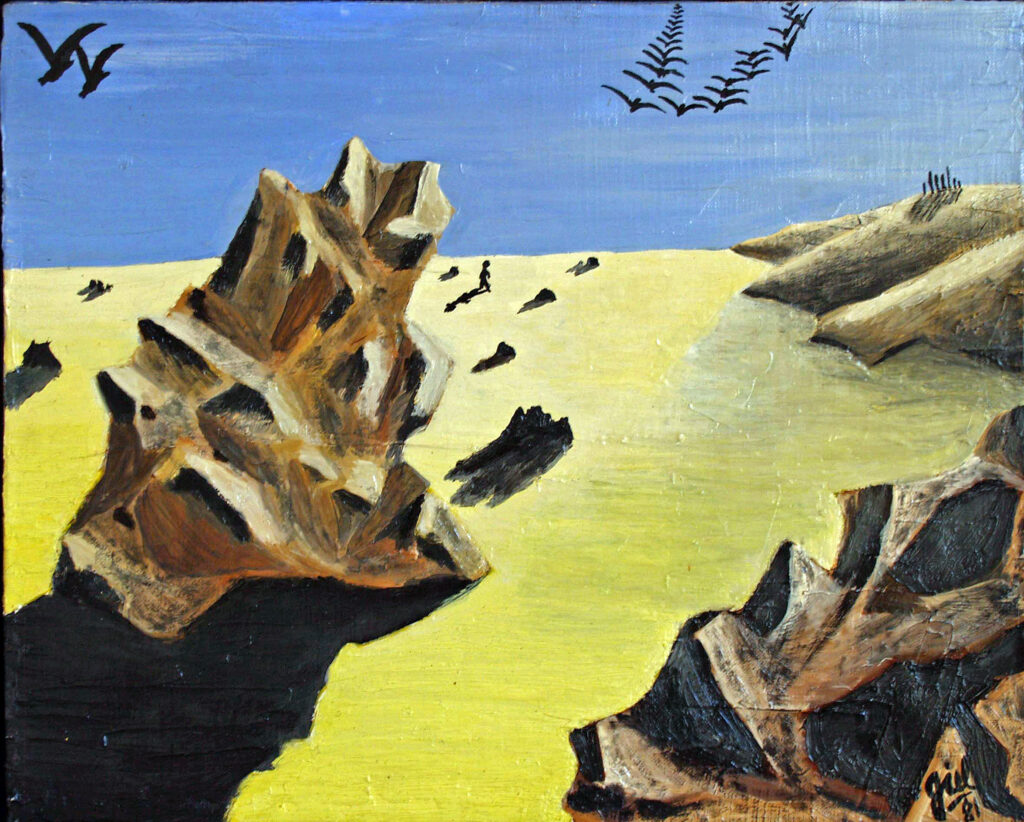 SOLITUDE - huile/toile 34 x 42 cm