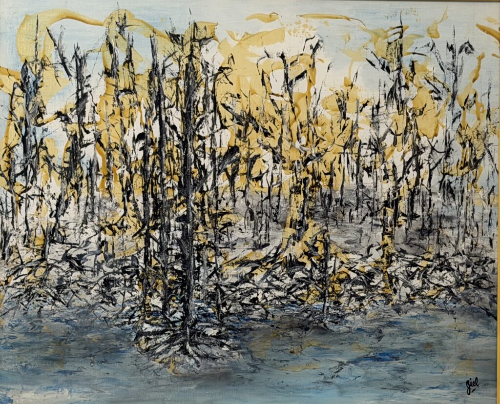 LA MANGROVE - huile:toile 60 x 73 cm