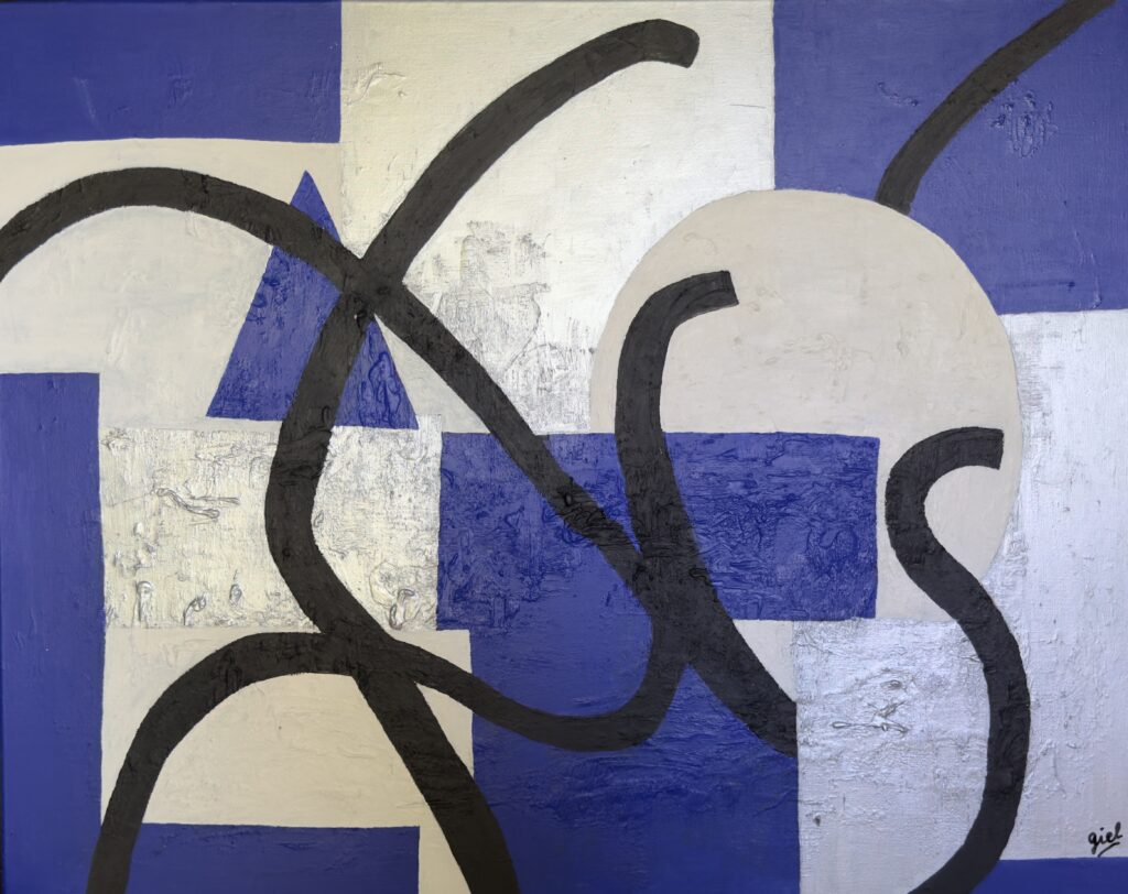 D'UNE RIVE À L'AUTRE - acrylique/toile 80 x 100 cm