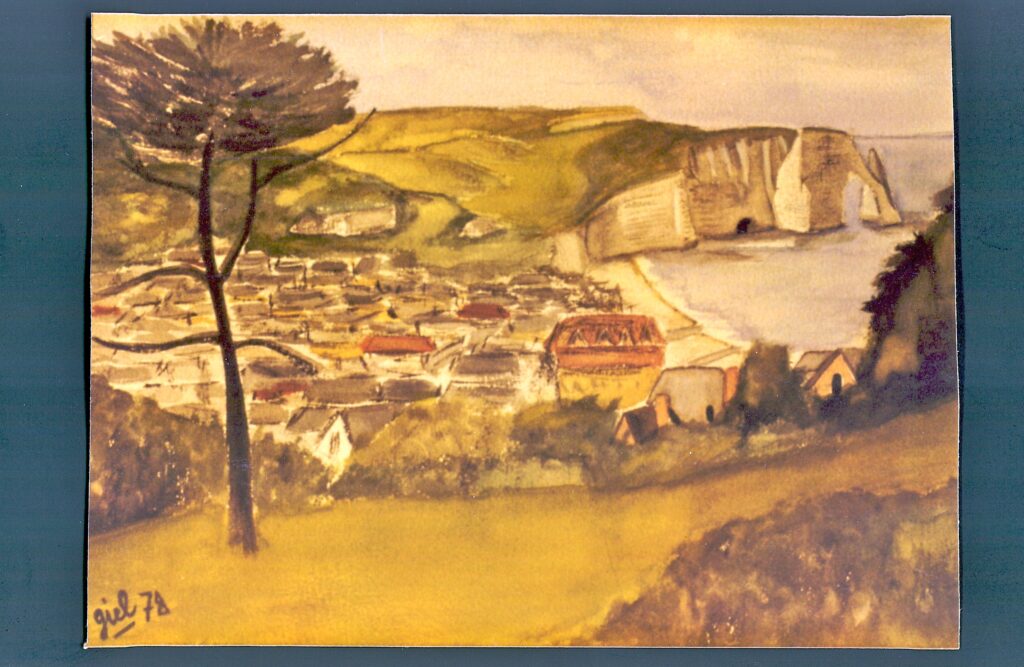 ETRETAT - aquarelle 23 x 29 cm